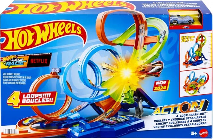 Hot Wheels Action Zestaw Poczwórna pętla kraks
