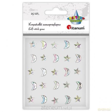 Kryształki samoprzylepne gwiazdki 10x10mm 15szt