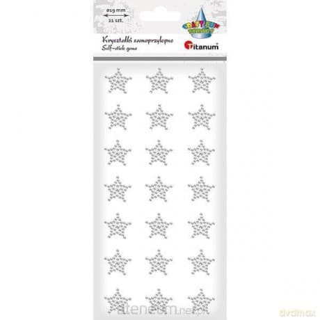 Kryształki samoprzylepne gwiazdki 19x19mm 21szt