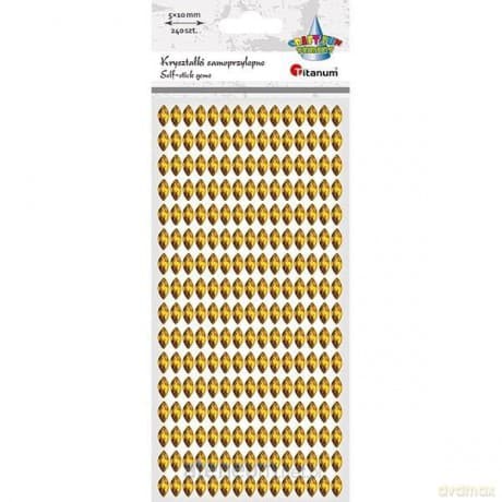 Kryształki samoprzylepne markizy 24szt złote