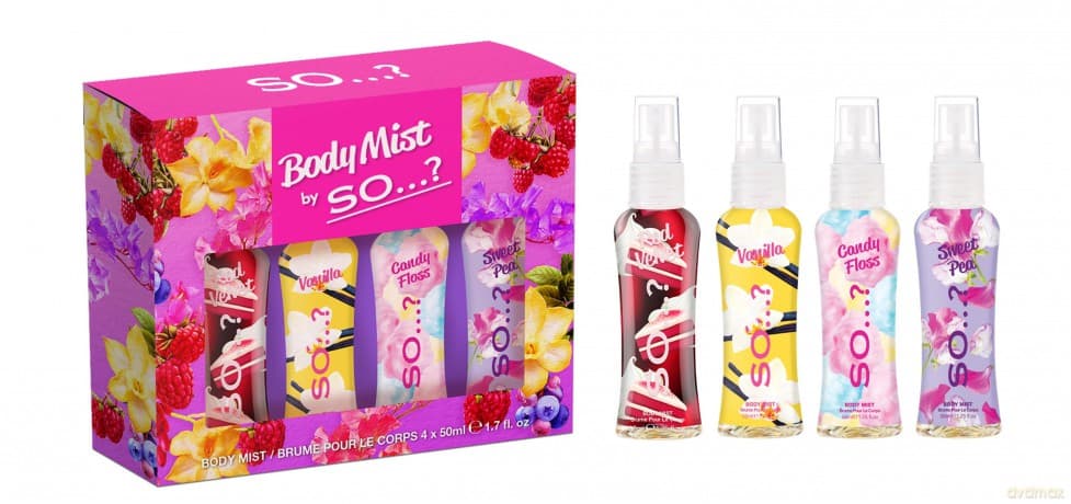 SO...? Zestaw prezentowy - Perfumowane Mgiełki do ciała 4 x 50 ml