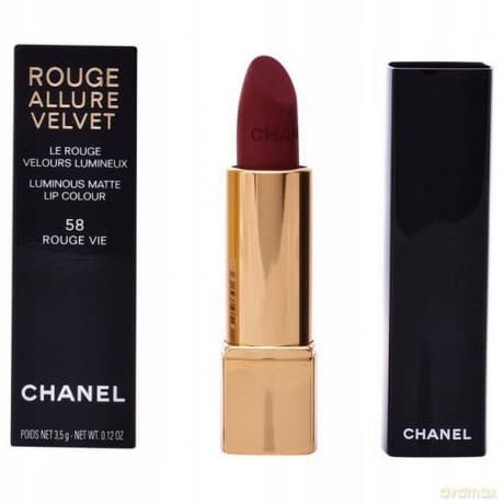 Chanel Long-lasting matte lipstick Rouge Allure Velvet (Luminous Matte Lip Colour) 3.5 g - Shade: 58 Rouge Vie dla kobiety