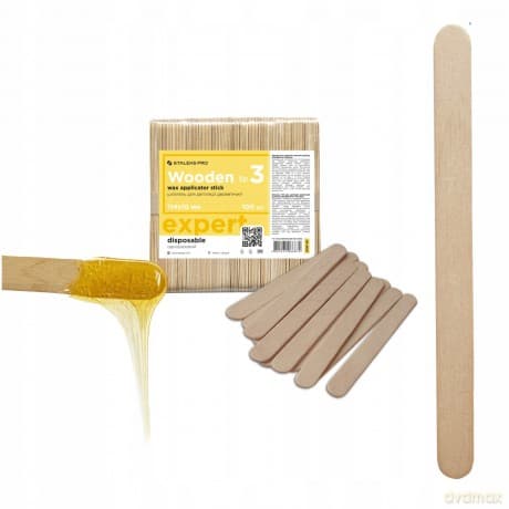 STALEKS Wooden Wax Applicator Stick 114 x 10 mm unisex