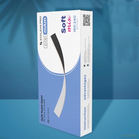 STALEKS Double-sided replacement sandpaper Expert roughness 180/240 (Disposable Double-sided Files PapmAm Mix) 25 pcs unisex