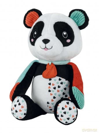 Clementoni 17656 Love Me Panda, Toddler Plush Early Years Infant New Born Soft Toys gift-100% Machine Washable, Multicoloured
