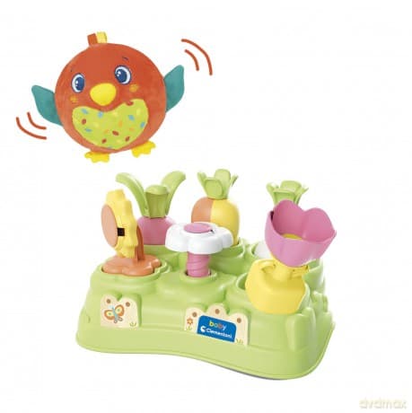 Clementoni 80513 Soft Little Bird in The Baby Garden-Infant Toys 10 Months (Italian, English, French, German, Spanish, Dutch and Polish), Made in Italy