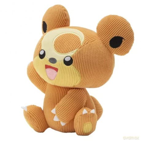 POKEMON SELECT CORDUROY TEDDIURSA PLUSH - 8-Inch - Unique Fabric - Authentic Details