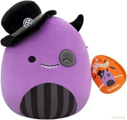 Squishmallows Original 7.5 Inch Halloween Earworm the Winking Purple Monster