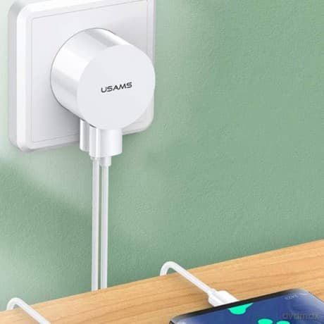 Ładowarka sieciowa T20 2xUSB 2,1A Kabel USB-C