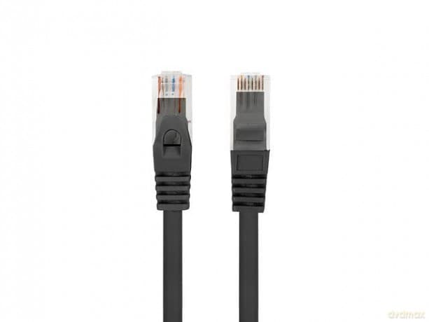 Patchcord kat.6 UTP LSZH CU 0.5m czarny fluke passed
