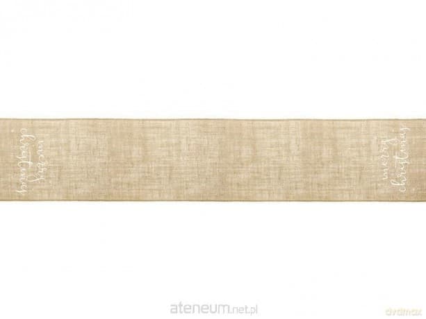 Bieżnik jutowy Merry Christmas biały 50x250cm