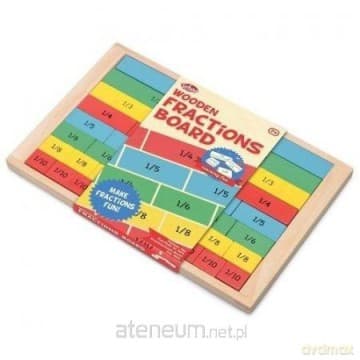 Drewniane ułamki nauka od 1 do 1/10