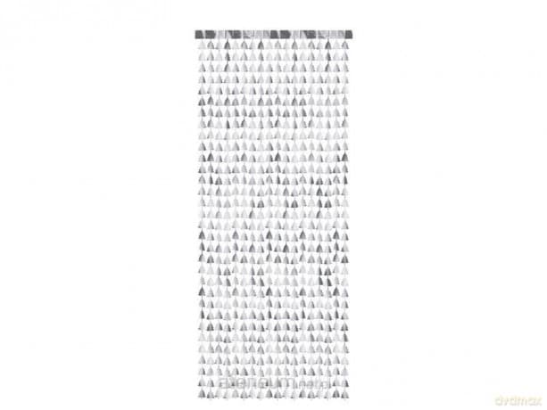 Kurtyna Choinka srebrna 100x245cm