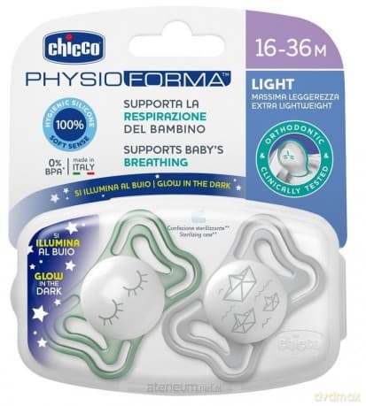 Smoczek uspokajając light silikon lumi 2szt 16-36m