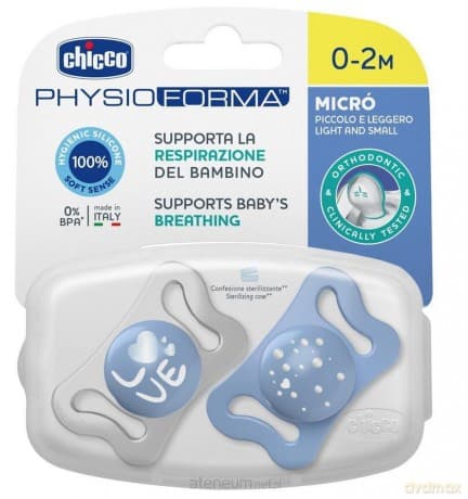 Smoczek uspokajający micro silikon nieb 2szt 0-2m