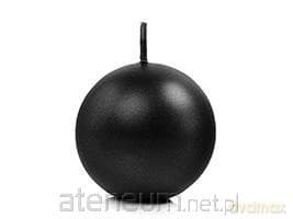 Świeca metalizowana kula czarny 6cm 10szt