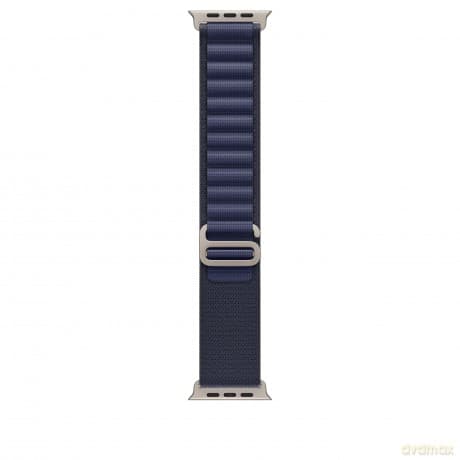 Opaska Alpine w kolorze granatu do koperty 49 mm - rozmiar S - elementy z tytanu w kolorze naturalnym