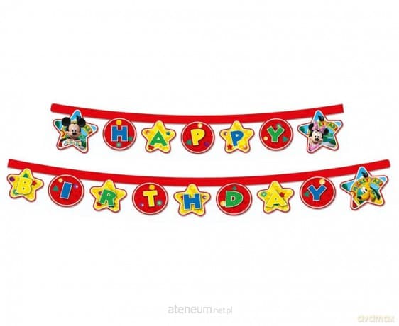 Banner Mickey - Happy Birhday