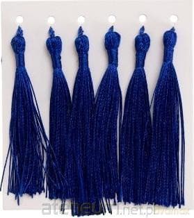 Frędzelki chwosty ozdobne niebieskie 8cm 6szt