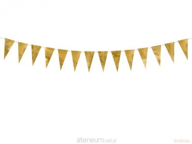 Girlanda flagietki złoty 2,15m