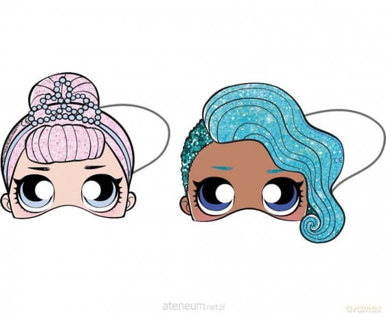 Maski papierowe LOL Glitterati 6szt
