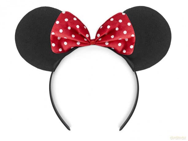 Opaska Myszka czarny i czerwony