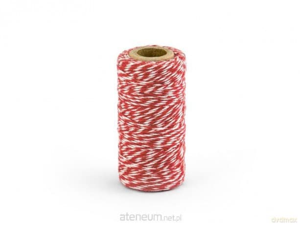 Sznurek piekarski czerwony 50m