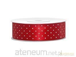 Tasiemka satynowa czerwony 25mm/25m