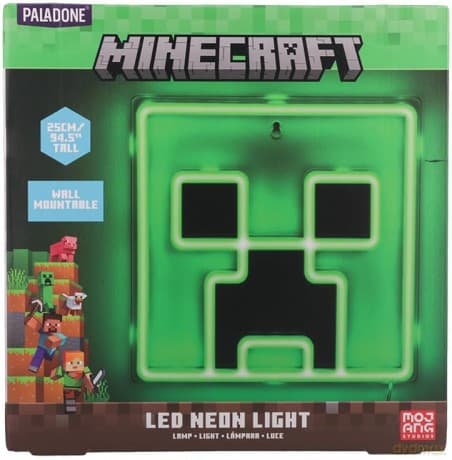 Minecraft Creeper Wall Mountable LED Neon Light (high: 25 cm)