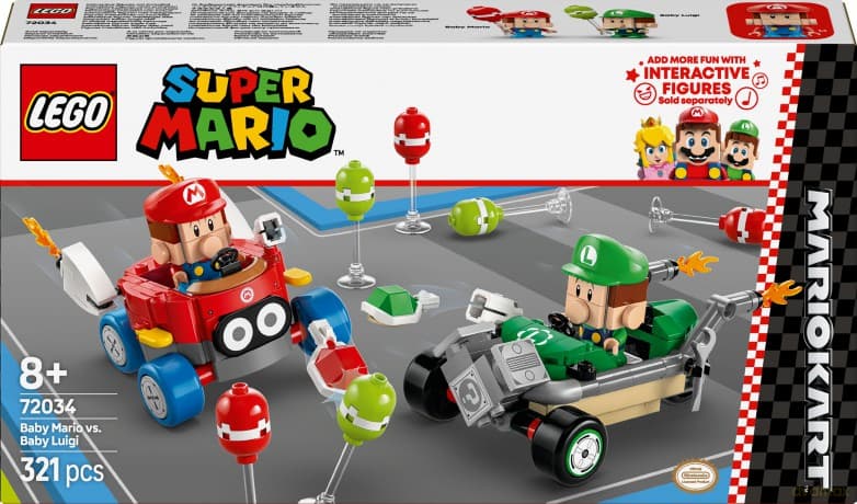 LEGO Super Mario Mario Kart - Baby Mario Kontra Baby Luigi (72034)
