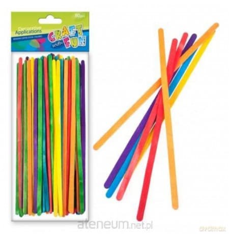 Ozdoba dek drewniane patyczki kolor długie 80szt