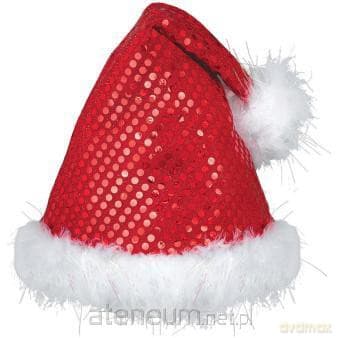 Czapka św. Mikołaja z cekinami