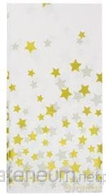 Obrus złote gwiazdki biały
