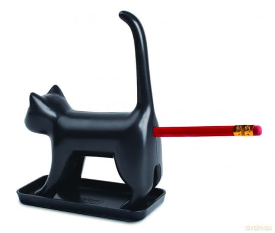 Winkee - Pencil sharpener - Sharp end Cat Black with sound - Black