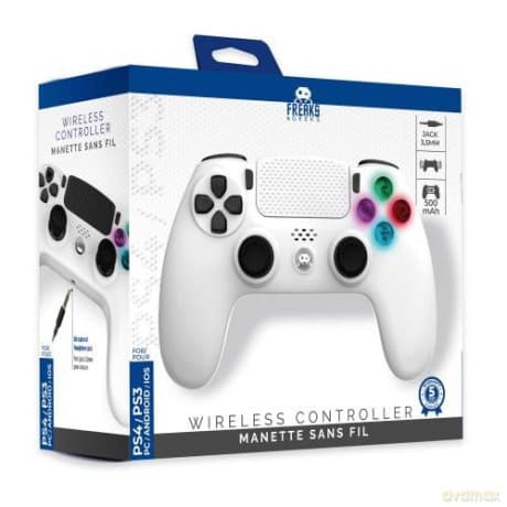 Wireless Controller for PS4 with 3,5mm jack slot - LED - White