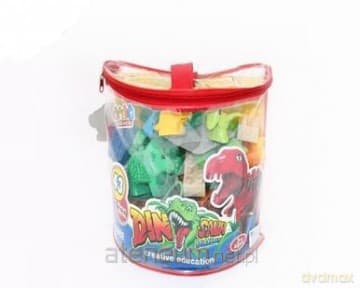 Klocki plastikowe dinozaury 43el