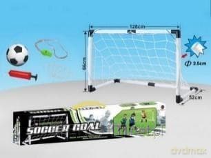 Bramka piłkarska + piłka + pompka + gwizdek