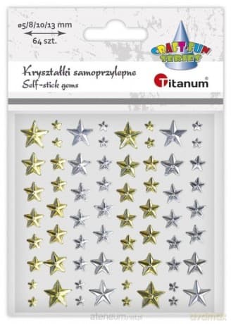 Kryształki samoprzylepne Gwiazdki mix 25szt