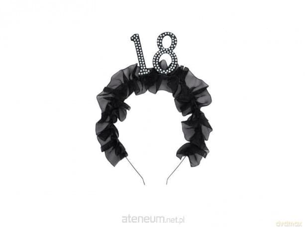 Opaska 18 z falbanką i perełkami