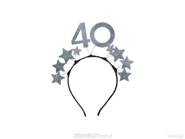 Opaska z gwiazdkami 40 srebrna