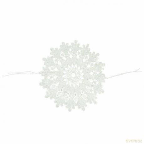 Serweta ażurowa na koszyczek z tasiemkami