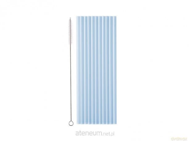 Słomki plastikowe błękitne 23cm 12szt