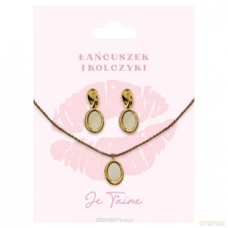 Zestaw biżuterii pozłacany na Walentynki