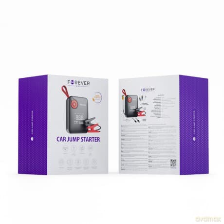 Forever jump starter 4w1 JS-400 26,64Wh czarno-czerwony