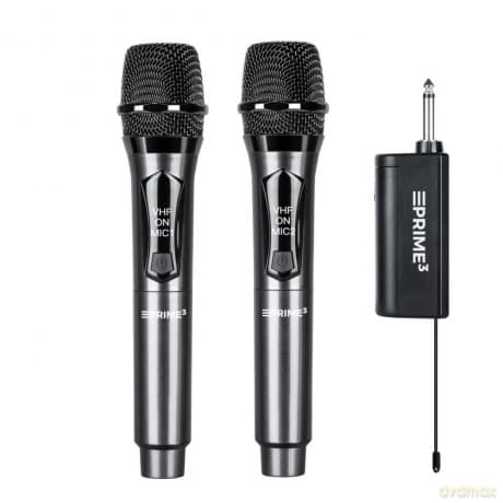 Podwójny Bezprzewodowy Mikrofon VHF Prime3 AWM22DB