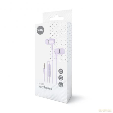 Setty słuchawki przewodowe douszne SPD-J-29 liliowe