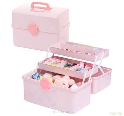 Pudełko na biżuterię i akcesoria różowe