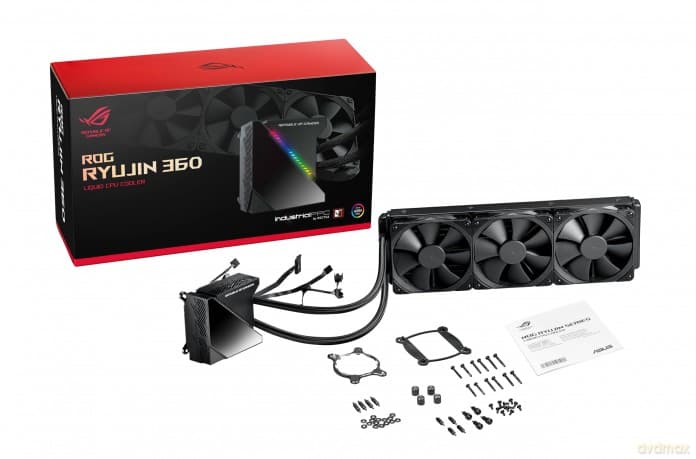 Chłodzenie ROG Ryujin 360 CPU AURA Sync RGB, Noctua iPPC 2000 PWM 120mm radiator fan