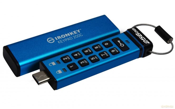 Pendrive 256GB IronKey Keypad 200C USB-C FIPS140-3 Lvl3 AES-256