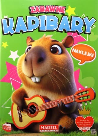 Zabawne kapibary. Kolorowanka z naklejkami - Katarzyna Salamon